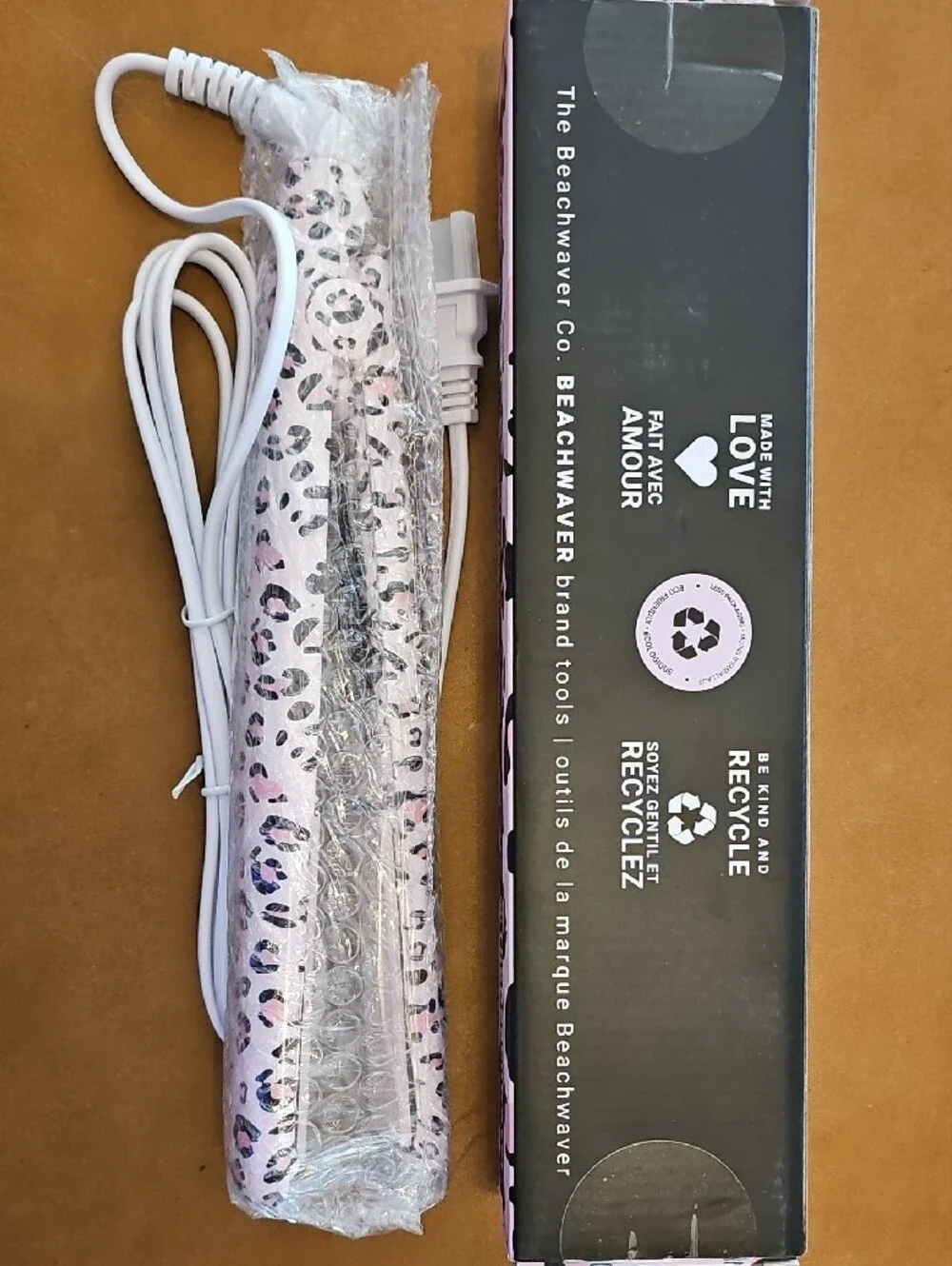 BEACHWAVER, Coast Pro Ceramic Styling Iron - Pink Leopard